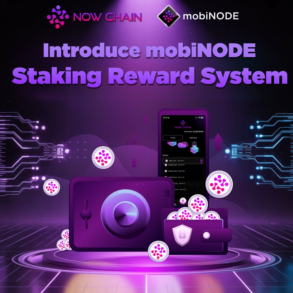 🎉 Introducing the $NOW Staking Reward System,

We’re excited to unveil the $NOW Staking Reward System — a milestone-based reward program designed to celebrate and incentivize our staking community.

✅ Simply stake $NOW on the mobiNODE app
🎟 You’re automatically entered
🎁