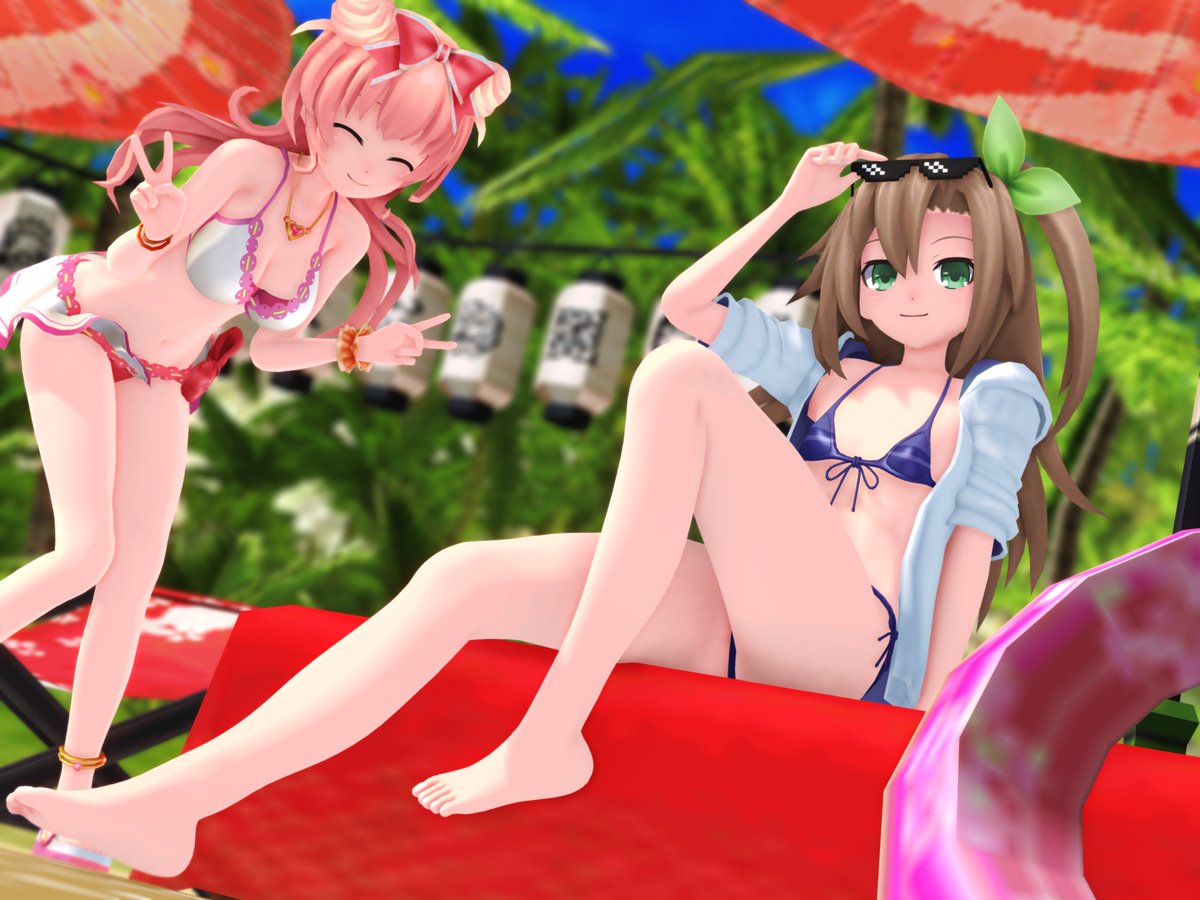 Summer IF &amp; Compa 🩷🍃

#Neptunia #ネプテューヌ