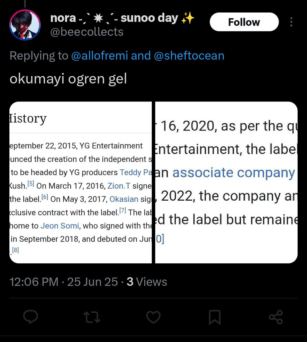 kaynak olarak herkesin degistirebildigi vikipediyi atmis sicirtti