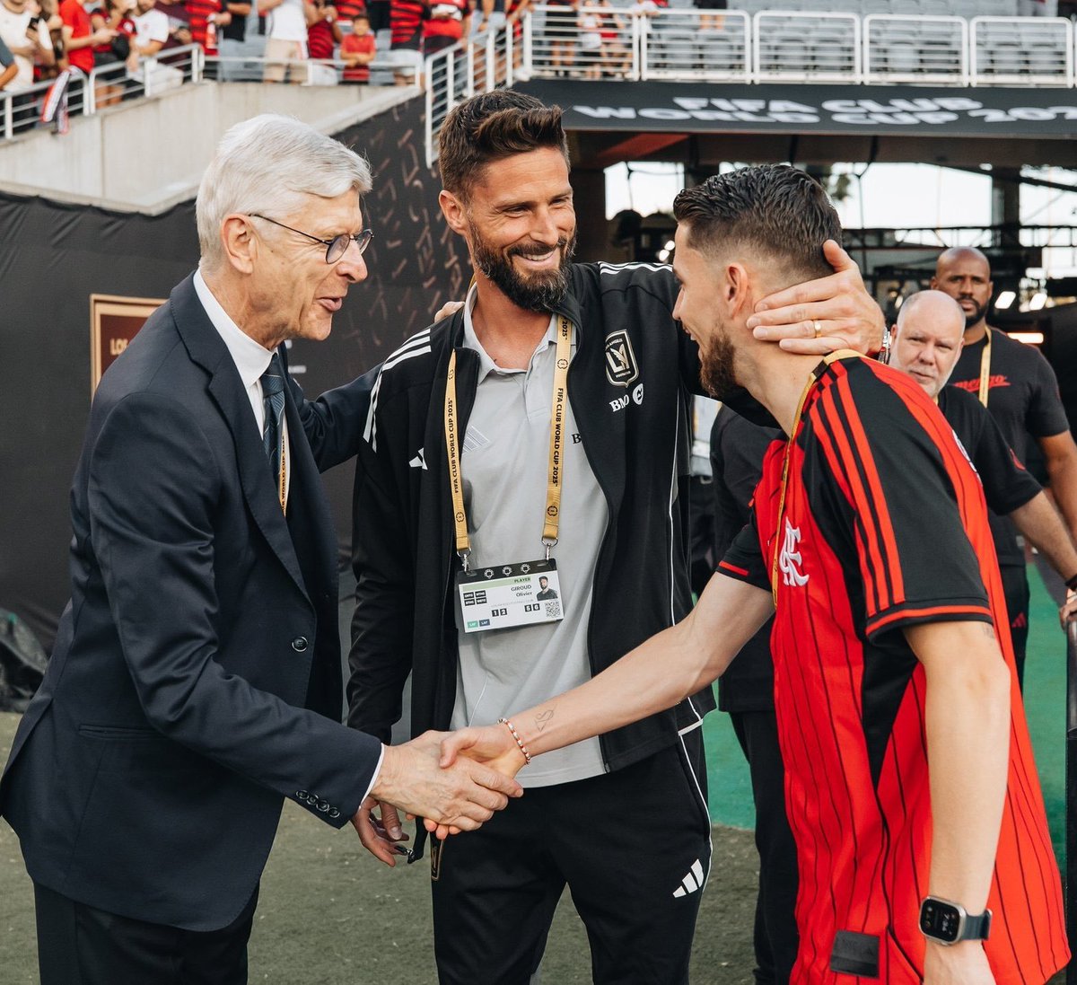Wenger, Giroud and Jorginho. Beautiful