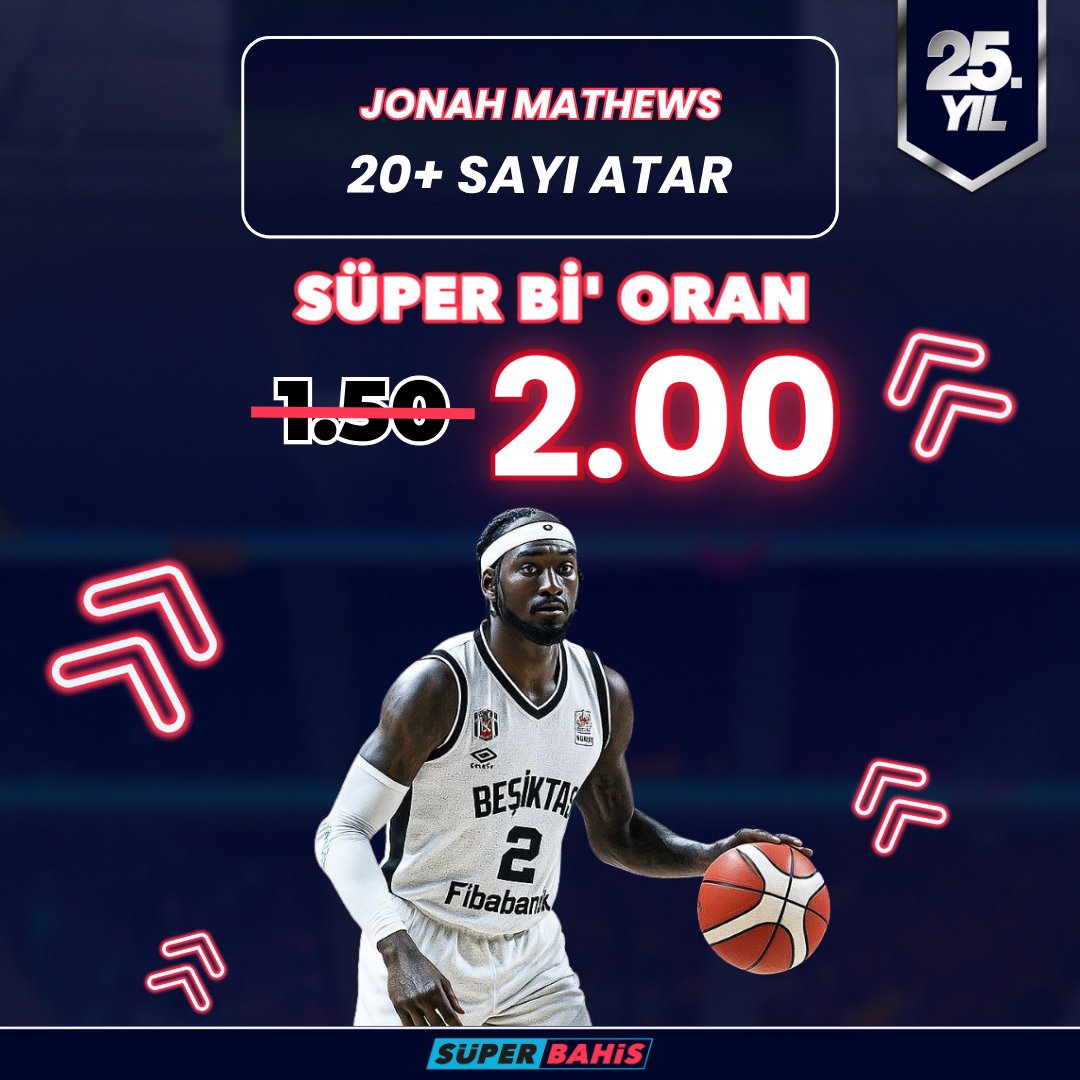 Fenerbahçe - Beşiktaş Final Serisinde 5. Maç! 

Seride Fenerbahçe 3-1 üstün🔥

🏀 Jonah Mathews 20+ Sayı Atar oranını 1.50 yerine 2.00 yaptık! 💵

Son 6 maçın 5'inde bu sayıyı geçti! 😎

Süperbahis Giriş - tinyurl.com/378d6a89