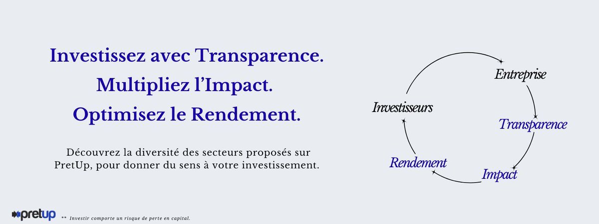🔎 Votre argent peut changer les choses !

✨ Sur PretUp, investissez avec transparence, impact et rendement.
🔥 Découvrez nos projets : pretup.fr

**Investir comporte un risque de perte en capital.
#PretUp #Transparence #Impact #Rendement