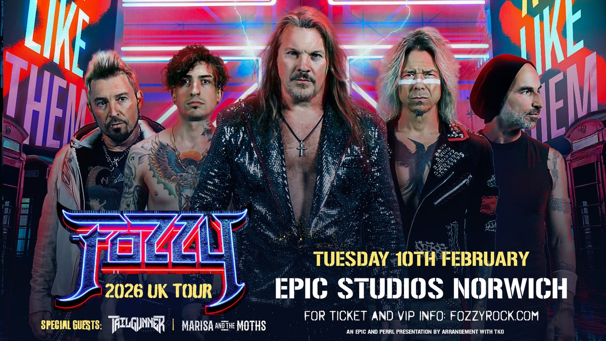 EPICNorwich's tweet image. 📣 JUST ANNOUNCED: @FOZZYROCK bring their UK tour to Norwich next year with special guests Tailgunner & @Marisa_Moths
Tickets On Sale Fri 27th @ 10am 🎫 ow.ly/B03x50WfViq