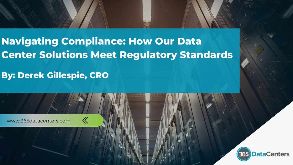 In our latest blog, discover how #365DC can help you navigate compliance in today's complex landscape. As regulations evolve, we're committed to guiding customers in building resilient, future-ready #IT environments. Read more: 365datacenters.com/navigating-com…. #datacenters #colocation