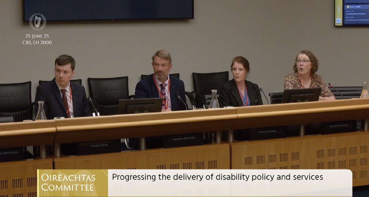 NDAIreland's tweet image. Earlier today, we met with the Oireachtas Joint Committee on Disability Matters.
We had a wide-ranging discussion on a range of topics, including the forthcoming National Disability Strategy.
Read our opening statement here: nda.ie/publications-a…