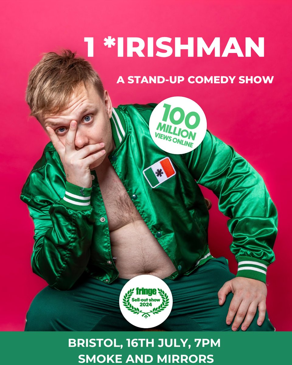 Catch 1 *Irishman -Reece Kidd in Bristol | A stand-up comedy show at Smoke and Mirrors on Wednesday 16 July 2025

365bristol.com/story/2025/06/…