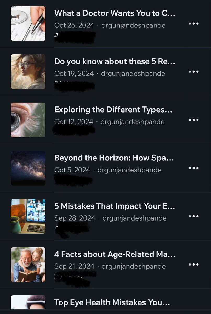 drgunjand's tweet image. I invite you all to go through my blogs on eye diseases and general myths. 

Please do not follow random strangers who have no skin in the game. drgunjandeshpande.com/articles

#eye #myopia #eyecare