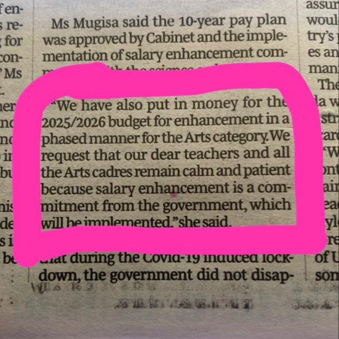 Uganda Professional Humanities Teachers Union (@uphtu_uganda) on Twitter photo DOUBLE STANDARDS: Dear Hon. <a href="/gracemarymugasa/">Grace Mary Mugasa</a> , the Minister of State for Public Service, you are the very person that spoke these words to the press on 17th January, 2025 after a threat of notice for an industrial action by the Teachers of Humanities. It's now an act of double DOUBLE STANDARDS: Dear Hon. <a href="/gracemarymugasa/">Grace Mary Mugasa</a> , the Minister of State for Public Service, you are the very person that spoke these words to the press on 17th January, 2025 after a threat of notice for an industrial action by the Teachers of Humanities. It's now an act of double