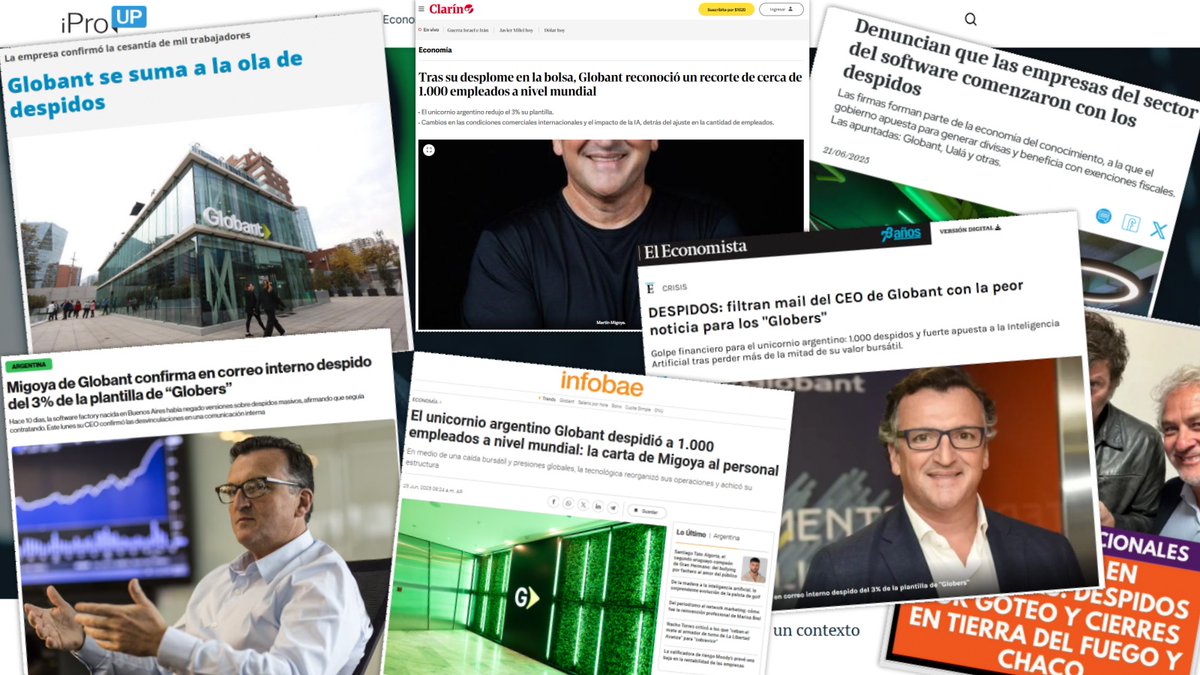 🎯 #Globant está en todos los medios

Pero la historia empezó antes: en los grupos de trabajo, en los pasillos, en los mensajes que compartimos.

💪🏾 No llegó solo, lo empujamos entre todos. Cuando los trabajadores se organizan, se escucha 📢

En hilo, algunas de las notas 👇