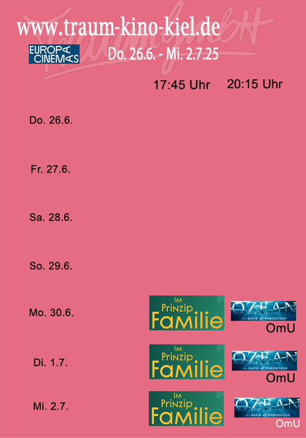 Nach der KIELER WOCHE fangen wir mit zwei starken Dokumentarfilmen an
