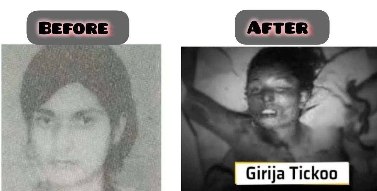 35 years ago on this day, Girija Tickoo was brutally gang rap*d and, tortured and killed by Islamists.
She was cut into two pieces in a carpenter's saw while still alive, right from the middle of her body.
Most of the Islamists who committed this brutality were her neighbours; in