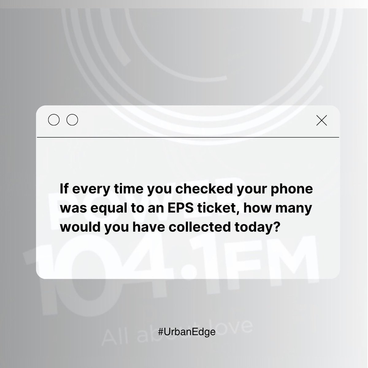 Let’s count ‘em 😂

#UrbanEdge.