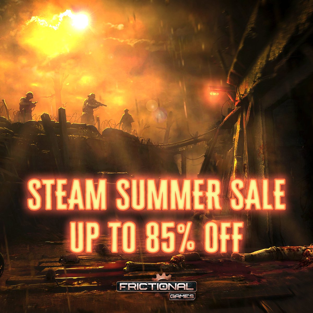 Not all horror waits in the dark.

Explore the quiet terror of Amnesia: The Bunker, SOMA, and more in the Frictional Games library.

Up to 85% discount in the Steam Summer Sale! 🌞