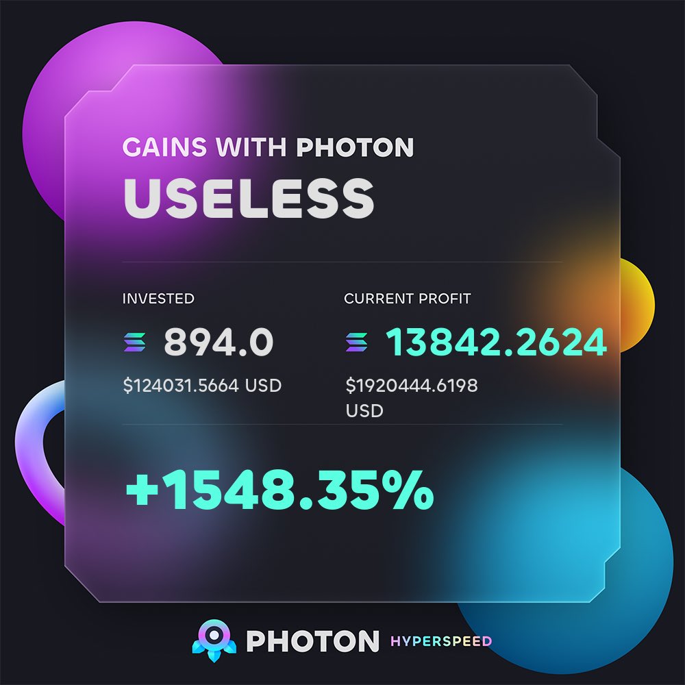 Been calling #USELESS since 20m MC while most laughed. Held through the noise, trusted the vision.

Now it’s doing exactly what I said it would.

Keep doubting me while the chart and PNL says otherwise. 

But hey, what do I know? This is just another useless tweet 😉