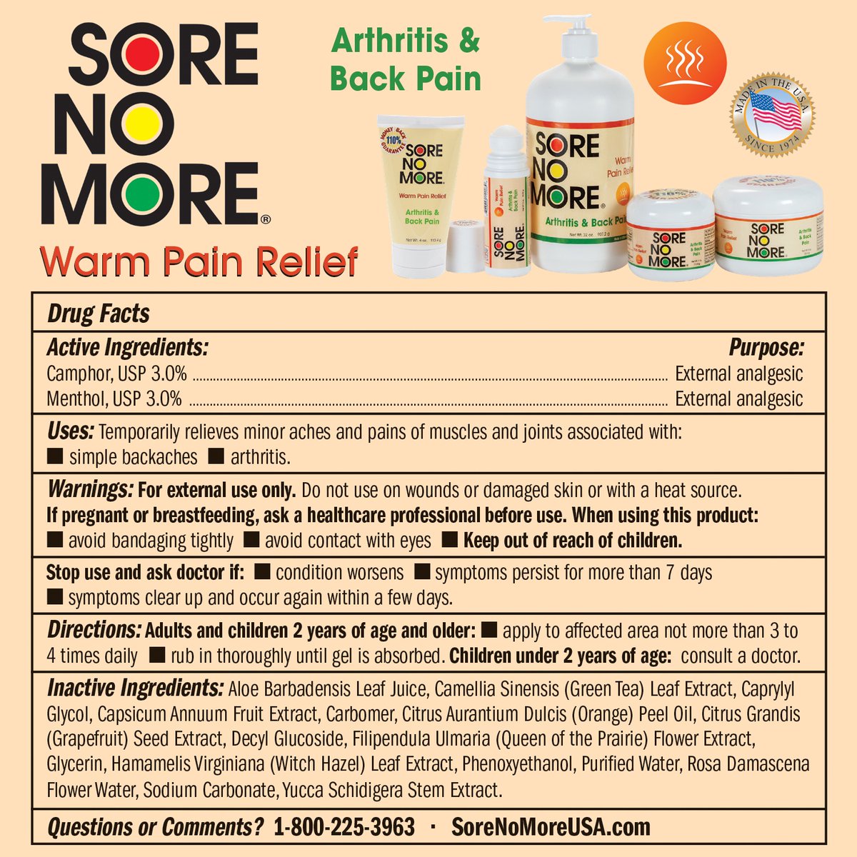 Our products are the perfect travel companion! 🎉 From our portable Roll-Ons to our 4oz Tube, you’ll find the right size pain relief product for any adventure! Explore the great outdoors and make your summer a pain-free one with Sore No More. ☀️ SoreNoMoreUSA.com