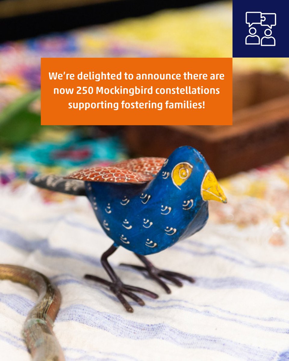 🎉 We’ve just launched our 250th Mockingbird constellation!

That’s support for nearly 2,000 fostering households and over 8,000 adults, children &amp; young people.

We want to say a huge thank you to everyone making this possible. Here’s to the next 250! 🌠🪶