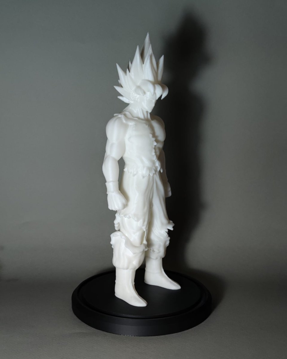 Guns3dprinting's tweet photo. 3D WHITE GOKU MINIATURE FOR ANIME DRAGON BALL WITH BLACK BASE

#3D #3DPRINT #3DPRINTING #3DART #3DDESIGN 📐 DIMENSIONS : X = 8,6 CM / Y =5,2 CM / Z = 24,4 CM 
⏲️ PRINT TIME : 5 HOURS 
🚅PRINT SPEED : 80 mm/s https://t.co/cfkLRSNNOs
