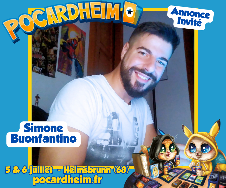 📢 ANNONCE GUEST🤩

Simone Buonfantino est un dessinateur italien connu pour son travail sur Lorcana avec de nombreuses cartes Disney sorties (Peter Pan, Capitaine Crochet, Guimauve, Jack le Costaud, Le Fou, Alma Madrigal, …) et à sortir.
