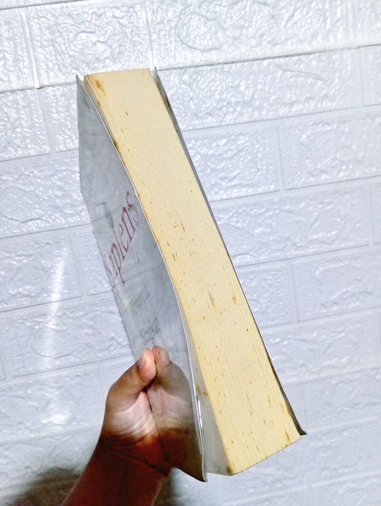 guys kalo aku jual sapiens by yuval noah harari ini 70k aja ada yg minat gak ya? bukunya udah aku sampul bening tp minusnya banyak bercak menguning ajaa

kalo fix take malem ini besok pagi langsung aku kirim 💌