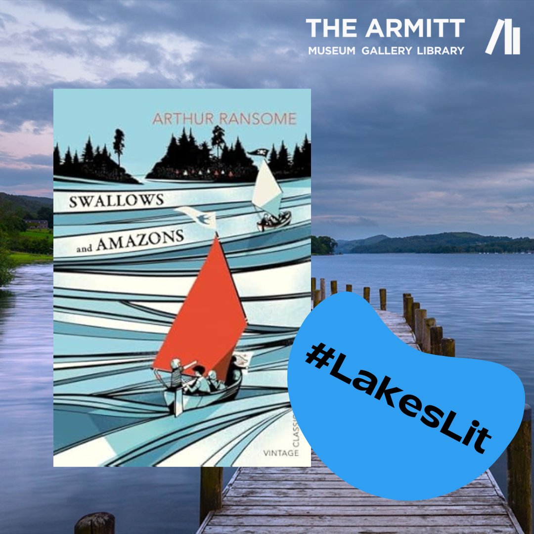 July's #lakeslit book is the perfect summer read, Swallows and Amazons by Arthur Ransome.
For the Walker children, sailing the boat Swallow to an island for a camping trip is a fantastic adventure. But soon they find themselves under attack from the fierce pirates of the Amazon.