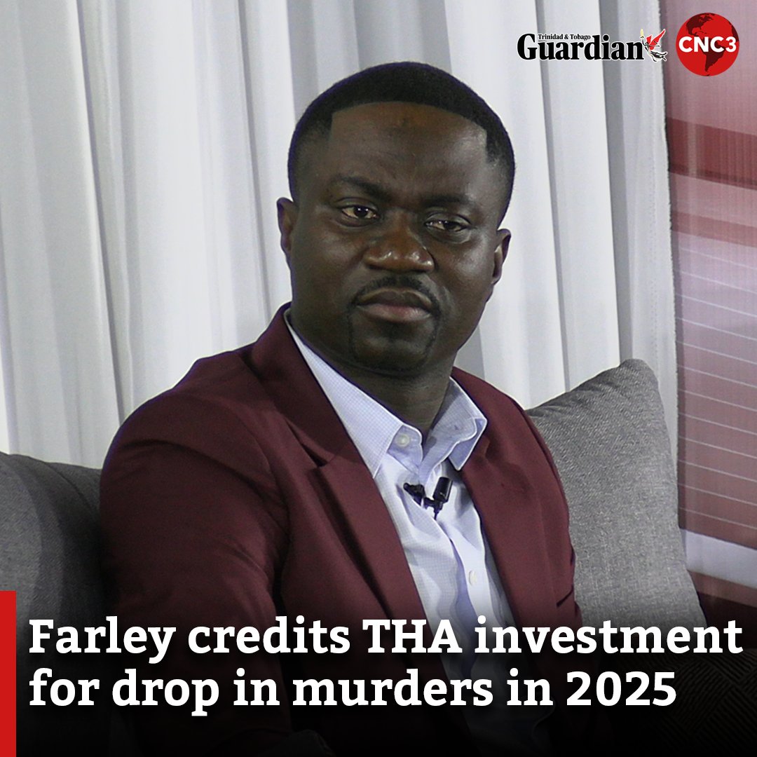 After recording its bloodiest year in history with 26 murders in 2024—including the island’s first-ever quadruple murder—Tobago is now seeing a sharp decline in killings, with only three murders recorded for the first half of 2025.

Read more:
cnc3.co.tt/farley-credits…