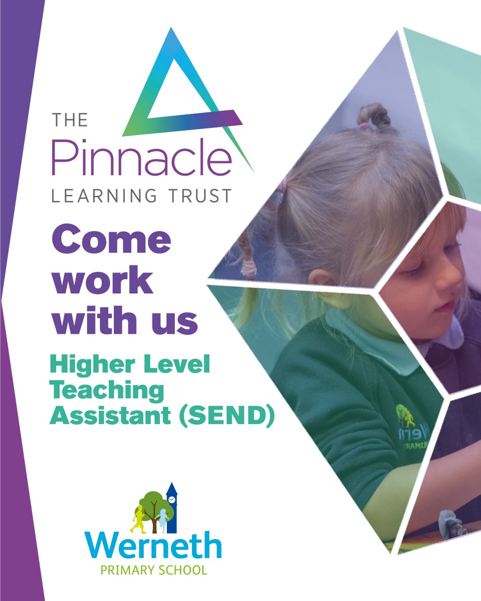 The Pinnacle Learning Trust (@pinnacletrust) on Twitter photo Come and work with us - Higher Level Teaching Assistant (SEND) at <a href="/WernethPS/">Werneth Primary</a> :
bit.ly/45FYHyS
Closing date for applications is Monday 7th July, midday. Come and work with us - Higher Level Teaching Assistant (SEND) at <a href="/WernethPS/">Werneth Primary</a> :
bit.ly/45FYHyS
Closing date for applications is Monday 7th July, midday.