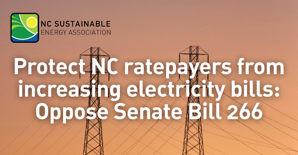 Urge your NC House representative and Gov. Josh Stein to protect you and other NC ratepayers from higher energy bills by opposing Senate Bill 266. p2a.co/laymu1p
