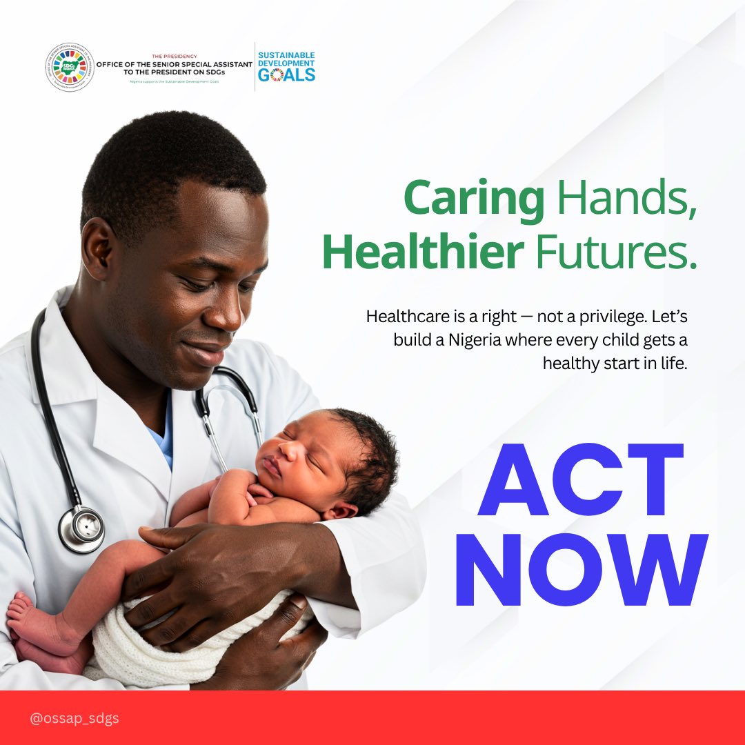 Healthcare isn’t a luxury; it’s a human right. Let’s invest in systems that protect our future — one child at a time.
Act now for healthier generations.

#healthforall #sdg3 #nigerianhealthcare #healthyfutures #actnow #ossapsdgs