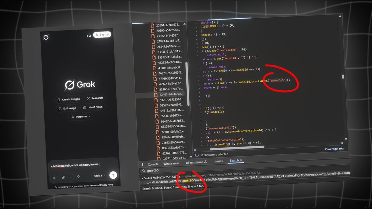 max9200026's tweet image. Grok 3.5 a été aperçu dans le code.. 
Peut-être une sortie pour cette semaine ??
Que nous réserve @elonmusk ?  
#GROK #IA