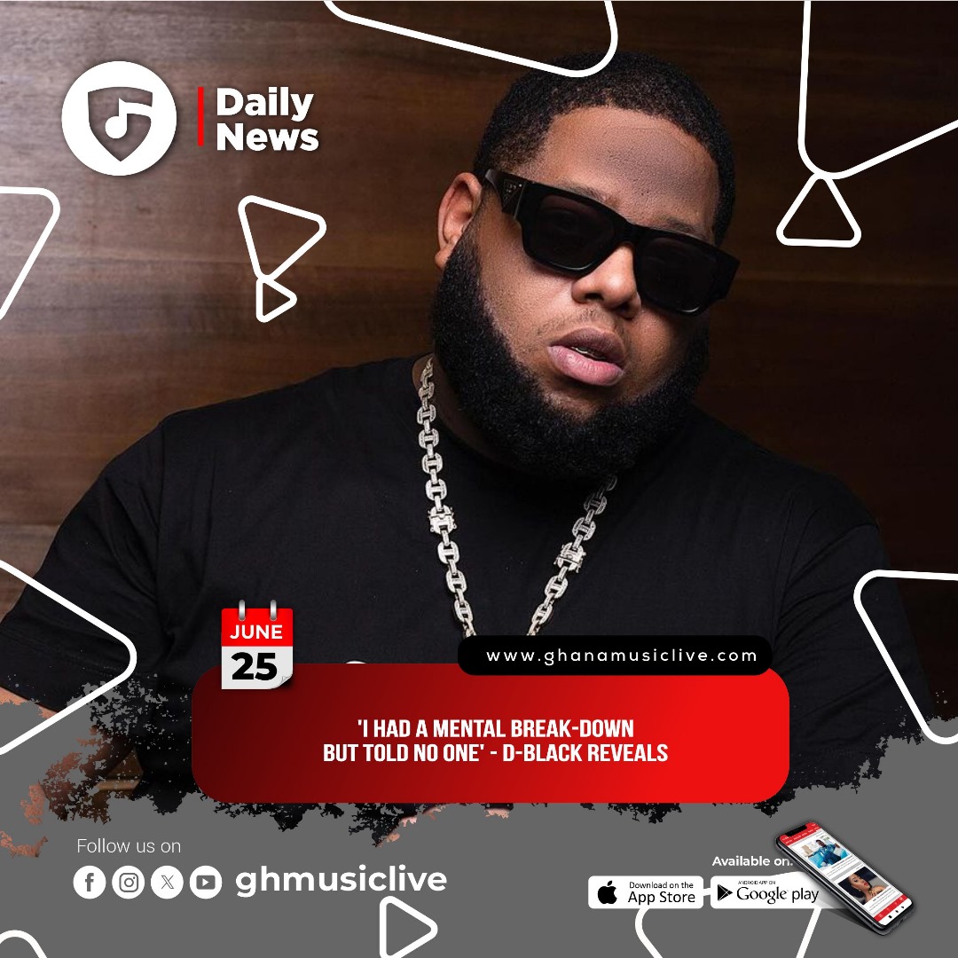 'I had a mental break-down but told no one' - <a href="/DBLACKGH/">D-Black</a> reveals

Read story on the Ghana Music Live App and / or on ghanamusiclive.com 
Link in Bio.

#ghmusiclive
#musiconthego
#GhanaMusicLiveOnPlayStore
#GhanaMusicLiveOnAppStore