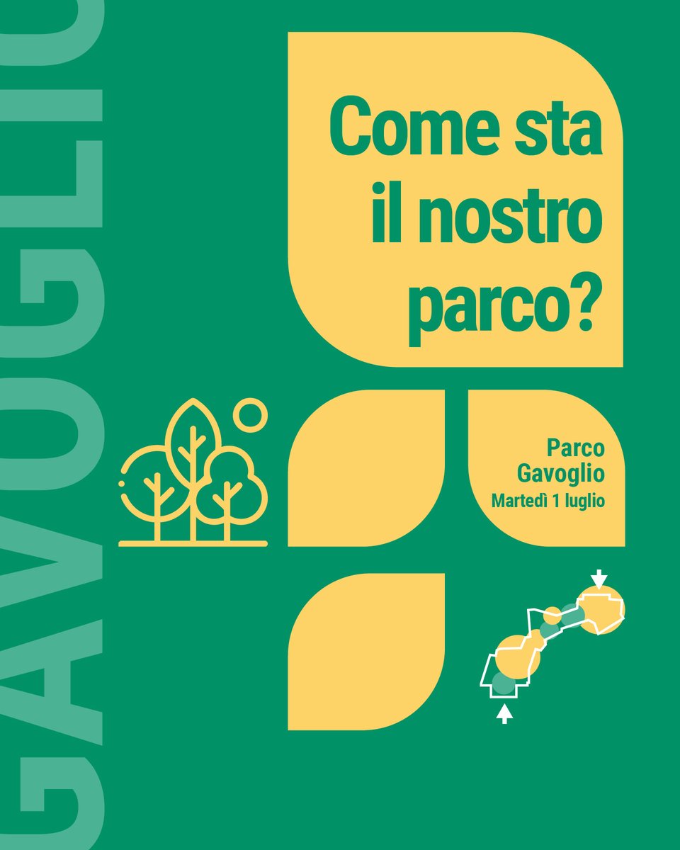 🌳"Come sta il nostro parco?": a quasi tre anni dalla sua apertura, ti aspettiamo martedì 1° luglio a partire dalle 17:30 presso il Parco urbano della ex Caserma Gavoglio per parlarne insieme.

📌Dove? Presso La Casa nel Parco ETS - Via del Lagaccio, 41.

💚Non mancare!