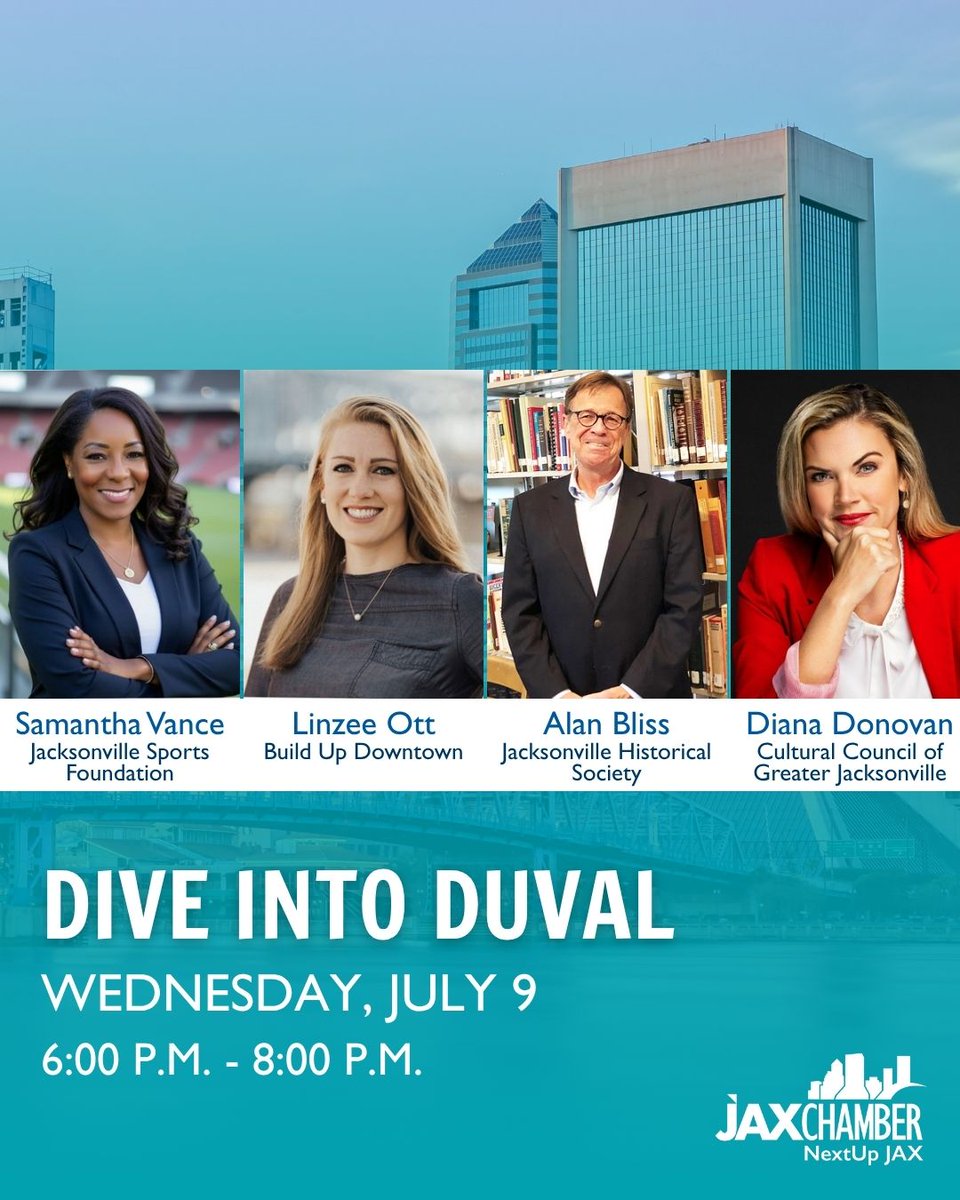 Hear from community leaders on Jacksonville's hidden gems on July 9th at Champion Brands Inc.

Moderated by Kemal Gasper, VP of Community Engagement &amp; Sponsorship, VyStar Credit Union. 

Duuuval Til We Die💥🤘