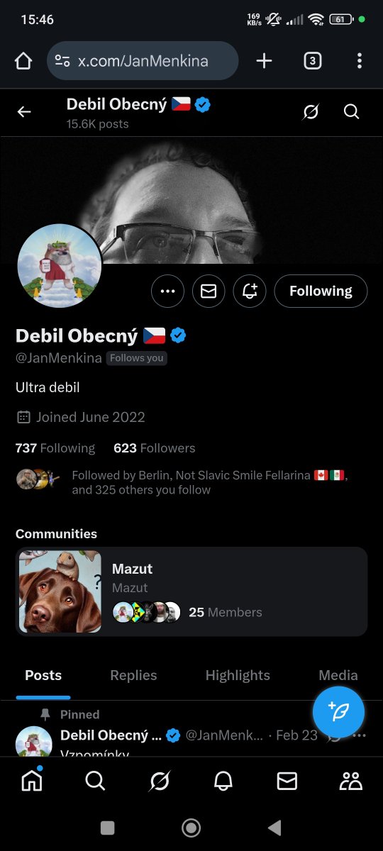FELLLLAAAAAAS ⚠️ ‼️ 

You know that 🇨🇿 homies are one of the best homies of 🇺🇦. Like here <a href="/JanMenkina/">Debil Obecný 🇨🇿</a> 

Can we show him some love please 

Follow repost 

#chujlo69donkey #nukemoscow #FreeIran #caroondogs #2ndtry