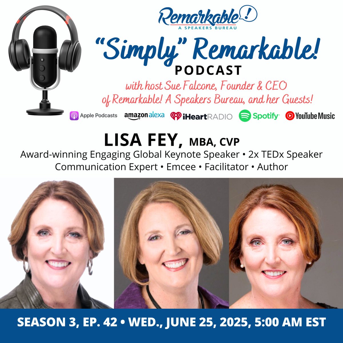 🎙️ NEW "Simply" Remarkable Podcast Episode: "Communication Comedy Gold" with <a href="/LisaFeySpeaks/">Lisa Fey</a> !

🔥 Now streaming everywhere!

Did you miss our hilariously insightful live episode with Lisa Fey, MBA—2x TEDx speaker, corporate comedian, and communication wizard? No worries—the full