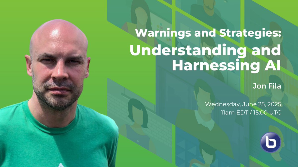 🤖 AI is powerful—but how do we use it wisely? Join <a href="/jontfila/">Jon Fila</a> at #BigBlueButton World for Warnings and Strategies: Understanding and Harnessing AI. ⏰ Starts in 1 hour — register: ow.ly/tEPu50Wf2MS

#AIinEducation #EdTech