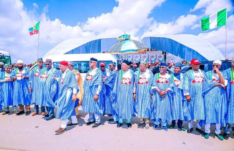 PHOTO STORY: President Bola Tinubu arrives in Lafia, Nasarawa State, for an official visit to commission various projects executed by Governor Sule Abdullahi, among others, on Wednesday.