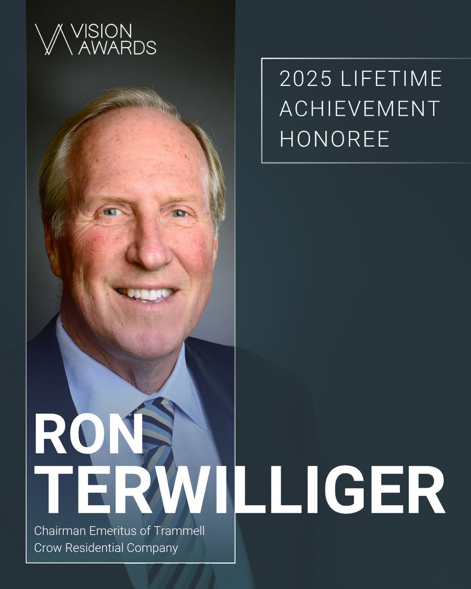 We're proud to announce the recipient of our 2025 Lifetime Achievement Award: J. Ronald Terwilliger - Chairman Emeritus of Trammell Crow Residential Company. Learn about the transformative impact he's had on affordable &amp; workforce housing: on.uli.org/galn50WfHyN