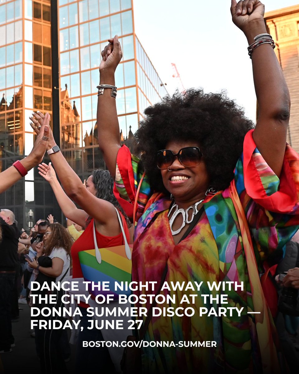 Get ready to dance the night away, Boston! Join us Friday, June 27, at 5 p.m. for the Donna Summer Disco Party at City Hall Plaza! 

boston.gov/donna-summer