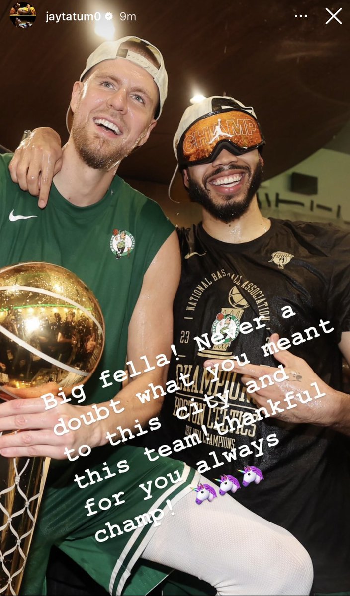 JustinmTurpin's tweet image. Jayson Tatum says goodbye to Jrue Holiday and Kristaps Porzingis on IG: