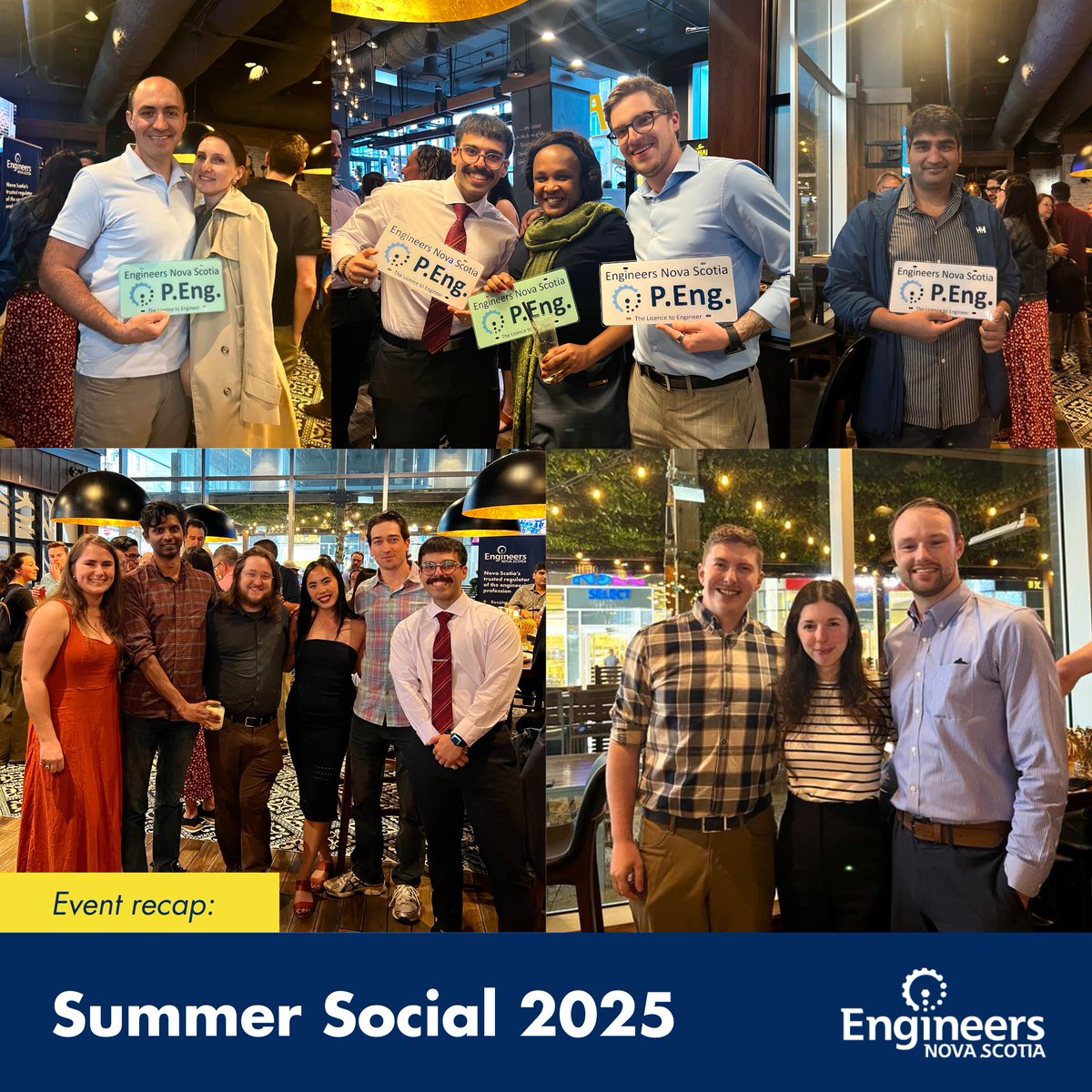 EngineersNS's tweet image. Last Thursday, we came together at Summer Social 2025 to celebrate Engineers Nova Scotia’s new P.Eng. registrants and to appreciate the valuable contributions of our dedicated mentors and volunteers — thank you to all who joined us!