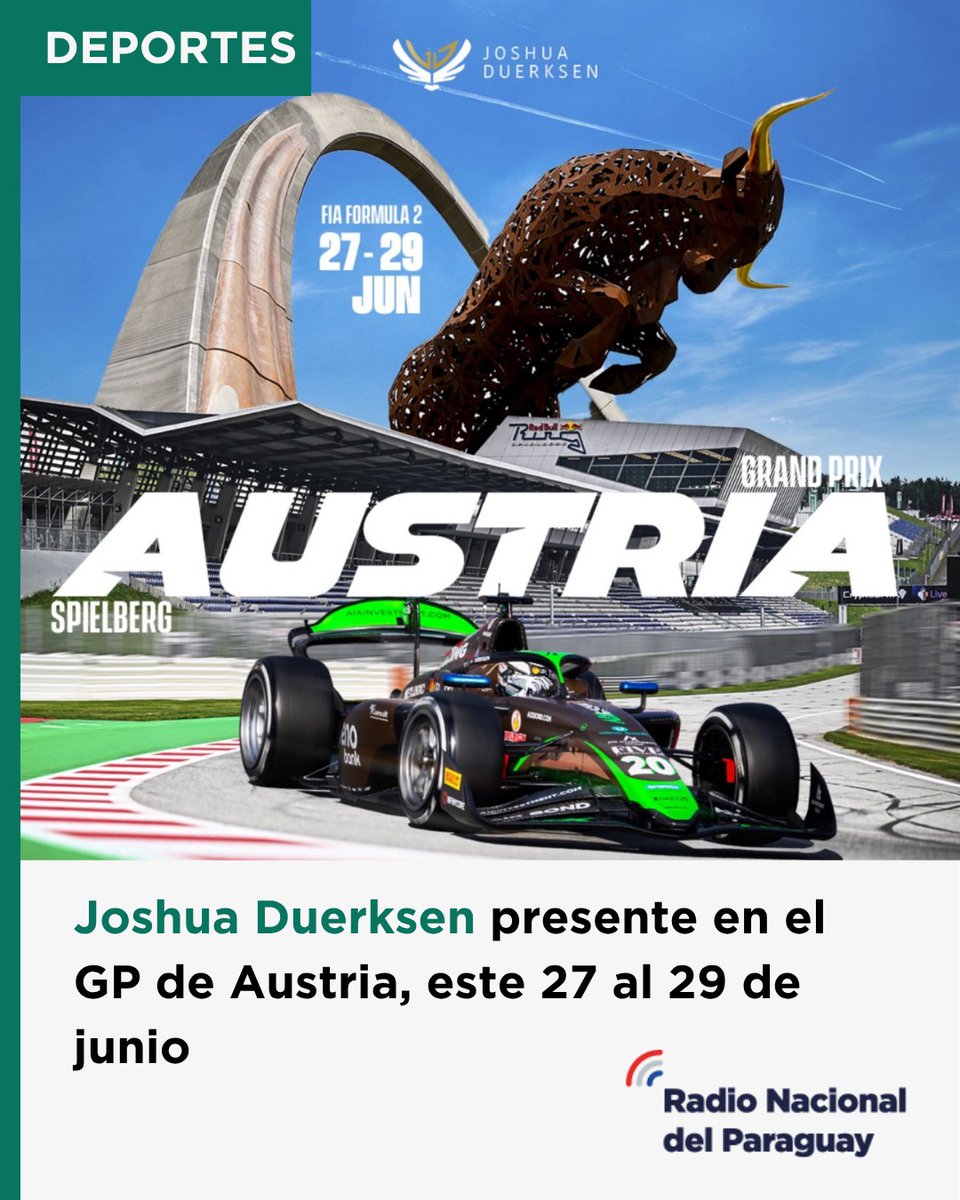 🏎Este fin de semana se viene el GP de Austria, lo anunció así en sus redes sociales el piloto compatriota <a href="/JoshuaDuerksen1/">Joshua Dürksen 🇵🇾</a>  

▶ "RACE WEEK 🇦🇹 Con todo "

#VamosJoshua