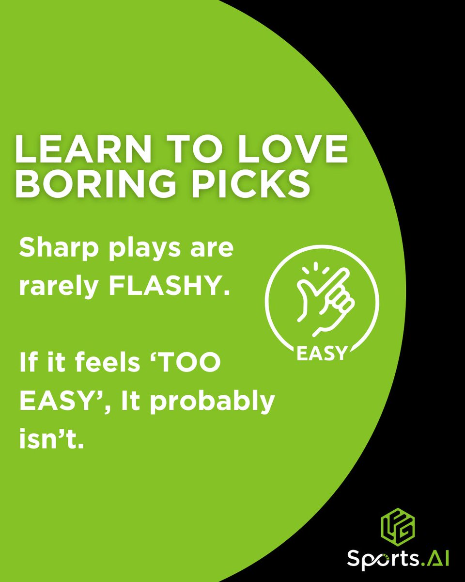 LFGSportsAi's tweet photo. Learn to love the underdogs, the unders, and the -115s that make no noise but build bankrolls.
If it feels too easy... it probably isn't.โ
#SharpPlaysOnly #BetSmarter #FadeTheHype #DisciplineWins #SportsBettingTips https://t.co/arL7Bdi5a8