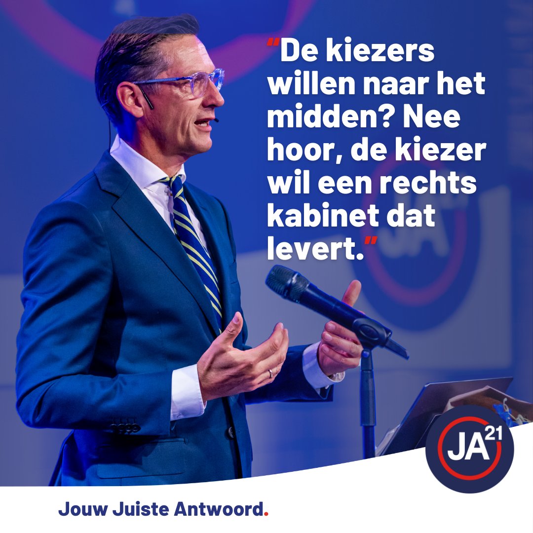 Het is de hoogste tijd dat we illegale immigranten tegenhouden, onze veiligheid weer topprioriteit wordt en dat werken weer gaat lonen. Dat vereist een kabinet dat de mouwen opstroopt en de regie terugpakt.

Joost <a href="/Eerdmans/">Joost Eerdmans</a>: "De kiezer wil een rechts kabinet dat levert."