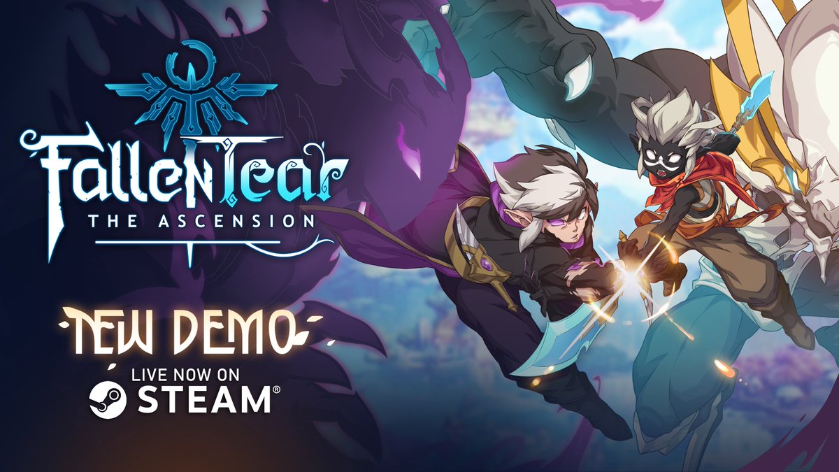FallenTearGame's tweet photo. 🎬 New trailer is live — and the demo drops June 25th!

Get a deeper look at Fallen Tear: The Ascension and be ready to explore Raoah.

Wishlist us on Steam now!
#Metroidvania #WishlistWednesday #IndieGameDev #IndieGames https://t.co/3xoXuQrhqQ
