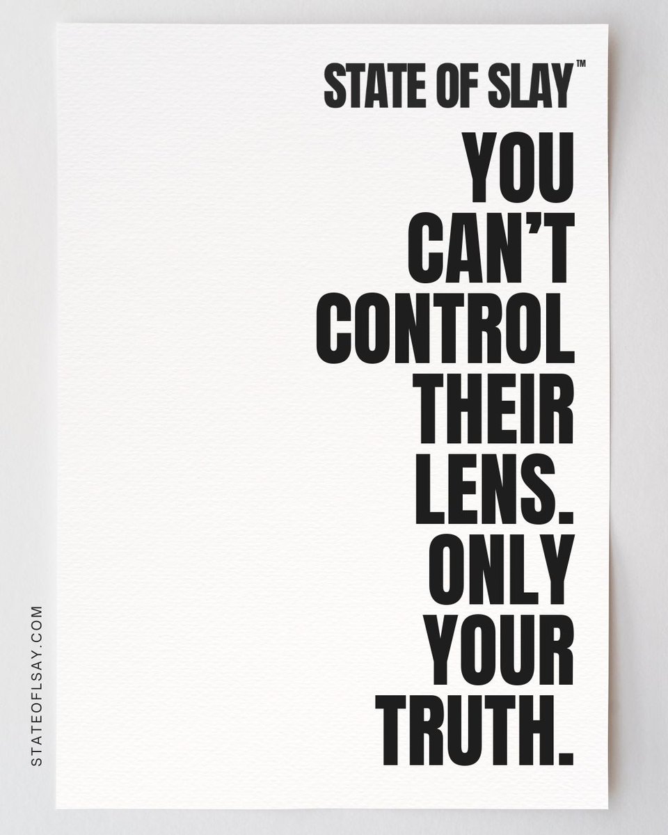state_of_slay's tweet image. You can’t control how others see you.
You can only stay true to who you are.

Let go of the need to be understood.
📝 stateofslay.com

#StateOfSlay #SlayOn #AuthenticityMatters