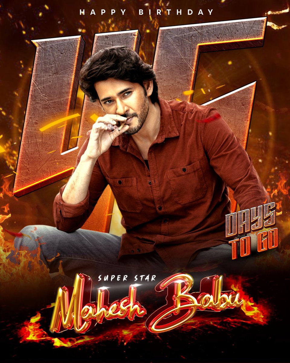 4+5 = 9
4005 is the common vehicle number 
04:05PM is the most common update time

This countdown is special for multiple reasons 🫶

#45DaysForSSMBGoldenYear
#MaheshBabu | #SSMB29 
My Hero @urstrulymahesh 👑