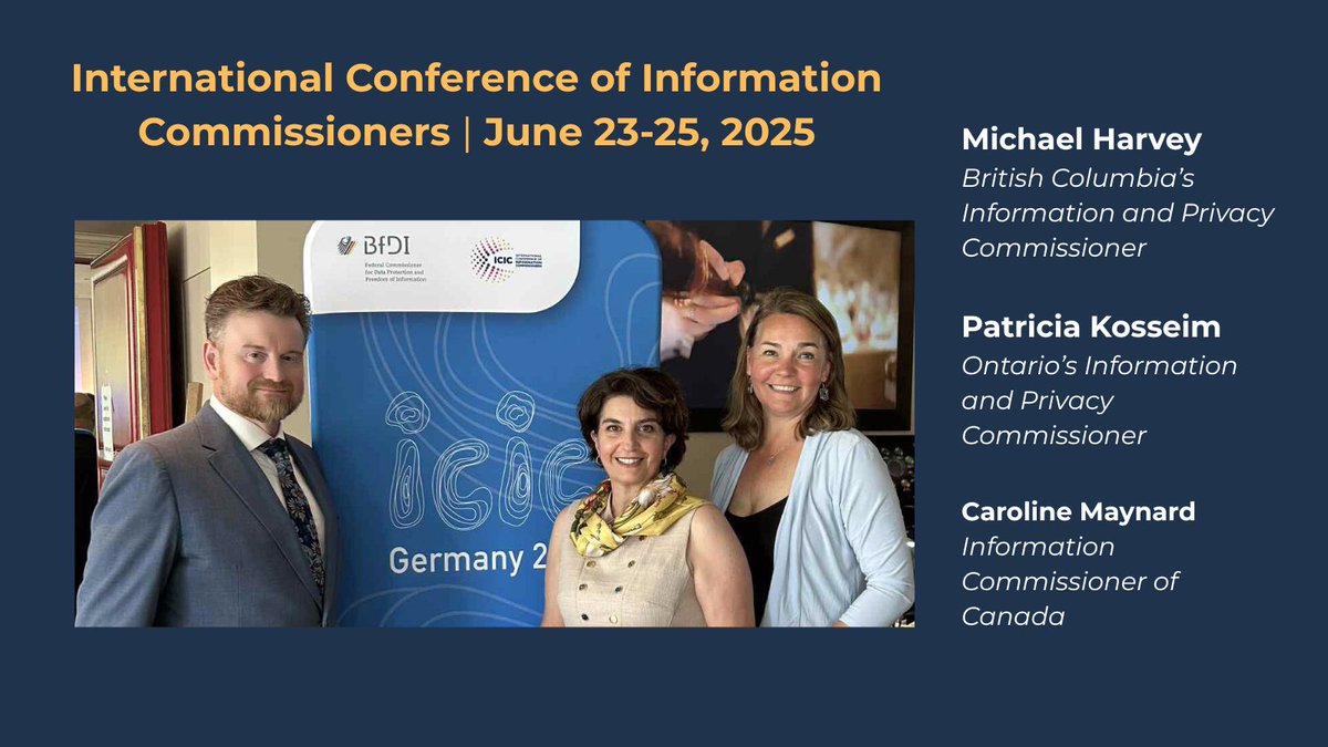 Canada is well represented at #ICIC2025 in Berlin. Commissioner Maynard led a roundtable with seasoned counterparts on shared challenges and best practices in access to information. #cdnfoi #canpoli #ATIP
