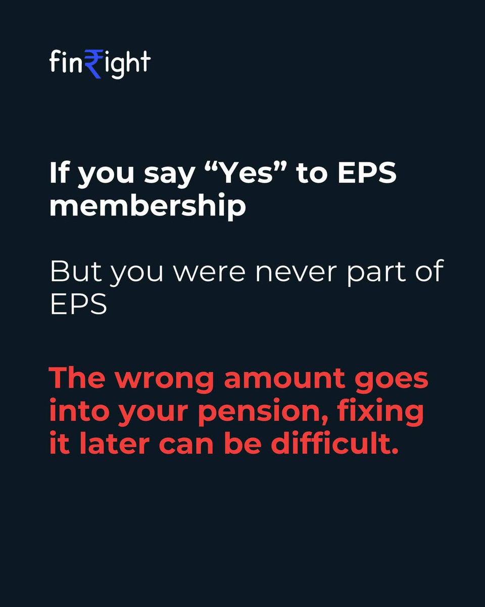 FinRight's tweet image. Switching jobs or starting a new one?
Be careful while filling out Form 11 an incorrect entry could block your PF withdrawal or even cost you your pension benefits.
Swipe for step-by-step clarity. Follow for more essential and insightful content.
#Form11  #AskFinRight