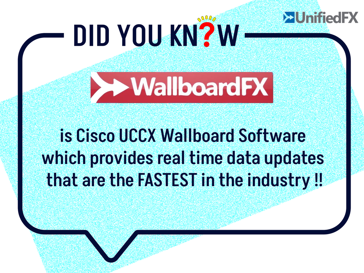 UnifiedFX's tweet photo. Did you know these facts about WallboardFX?

Download WallboardFX : https://t.co/1FPj214rXJ

#UnifiedFX #WallboardFX #UCCX https://t.co/5GvPRuvx0G