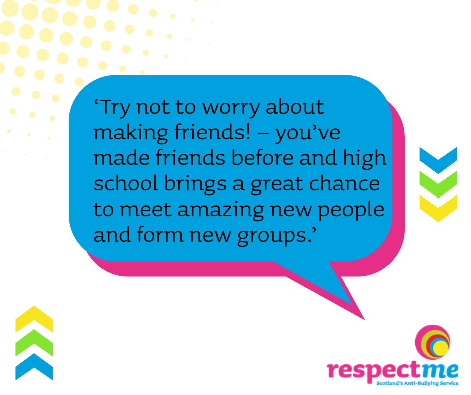 Leaving primary school is the beginning of an exciting new journey. Young people will be excited but also nervous about the changes ahead.

📖Read 'Friends First' for more info &amp; top tips. 
➡ bit.ly/44jhZry

Good luck to all P7s heading to High School in August🌟